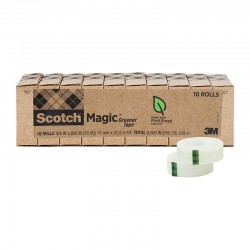 Scotch 812-10P Magic Greener Tape - 19mm x 22.8m - Pack of 10