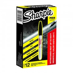 Sharpie Industrial Permanent Markers - Fine Tip - Black - Box of 12