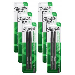 Sharpie Pen Fine Black - Pack of 2 - Box of 6