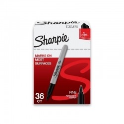 Sharpie Permanent Marker Fine Black - Box of 36