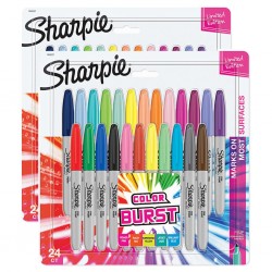 Sharpie Fine Point Permanent Marker Colour Burst - Pack of 24 - Box of 2