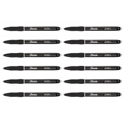 Sharpie Gel Retractable 0.7 Pen Black - Box of 12