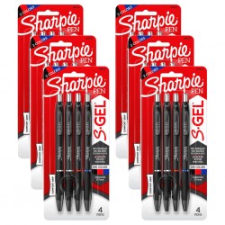 Sharpie Gel 0.7mm Assorted - Pack of 4 - Box of 6