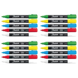 Sharpie Chalk Wet Marker Assorted Colours - Pack of 5 - Box of 4