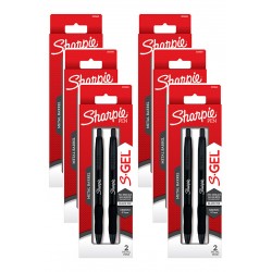 Sharpie Retractable 0.7 Mt Black - Pack of 2 - Box of 6