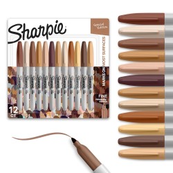 Sharpie Permanent Marker Fine Portrait Colours - Pack of 12