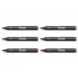 Sharpie Creative Markers - Water-Based Acrylic Bullet Tip Markers - Red - Box of 6