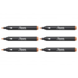 Sharpie Creative Markers - Water-Based Acrylic Bullet Tip Markers - Orange - Box of 6