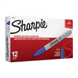 Sharpie Fine Point Permanent Marker Blue - Box of 12
