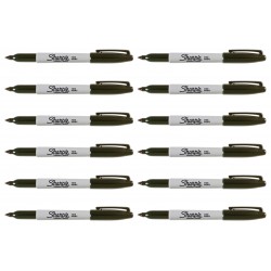 Sharpie Fine Point Permanent Marker Black - Box of 12