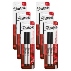 Sharpie Permanent Marker Ultra Fine Point Black - Pack of 2 - Box of 6