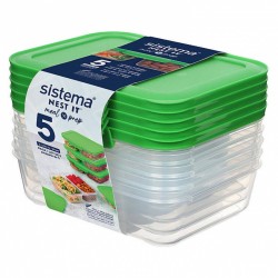 Sistema 870ml Meal NEST IT Containers - Pack of 5