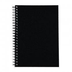 Spirax 512 Hard Cover Notebook A4 200 Page Black - Pack of 5