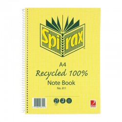 Spirax 811 Recycled Notebook A4 240 Pages - Pack of 5