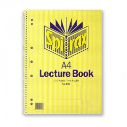 Spirax 906 Lecture Book A4 140 Pages Side Opening - Pack of 10