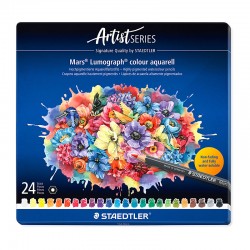 Staedtler 104 Lumograph Aquarell Pencils - Tin of 24