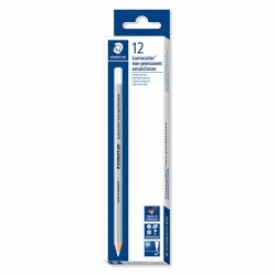 Staedtler LumoColor Non-Permanent Omnichrom Pencil - Box of 12 - White