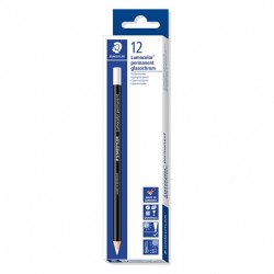 Staedtler LumoColor Permanent Glasochrom Pencil - Box of 12 - White