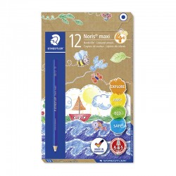 Staedtler 126 12-3 Noris Club MAXI Learner Coloured Pencils - Blue - Pack of 12