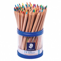 Staedtler Natural Jumbo Triangular Colour Pencils - Cup of 72 - Assorted Colours