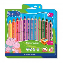 Staedtler 140 Peppa Pig 3in1 Coloured Pencils - Pack of 12