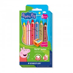 Staedtler 140 Peppa Pig 3in1 Coloured Pencils - Pack of 6