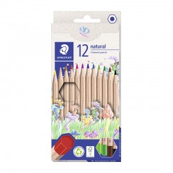 Staedtler Natural Coloured Pencils - Box of 12 - Assorted Colours
