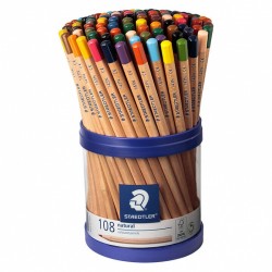 Staedtler Natural Coloured Pencil - Cup of 108 - Assorted Colours