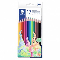 Staedtler Hexagonal Coloured Pencils - Box of 12 - Assorted Colours