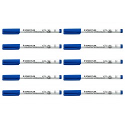 Staedtler LumoColor Whiteboard Marker - Box of 10 - Blue