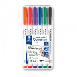 Staedtler LumoColor Whiteboard Markers - Box of 6 - Assorted Colours