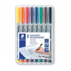 Staedtler 315 Lumocolor Non-Permanent Pens - Med - Wallet of 8
