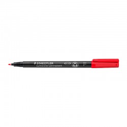 Staedtler LumoColor 0.6mm Fine Permanent Pens - Box of 10 - Red