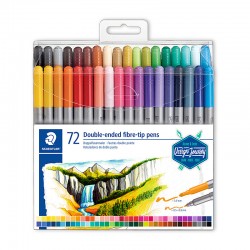 Staedtler Double Ended Fibre Tips Pens - Pack of 72 - Assorted Colours