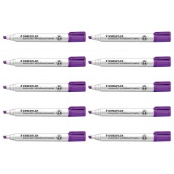 Staedtler Lumocolor Whiteboard Markers Chisel Tip - Purple - Box of 10