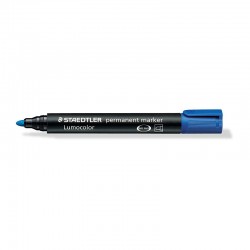 Staedtler 352 Permanent Markers - Bullet Tip - Blue - Box of 10