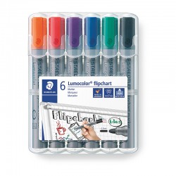 Staedtler Lumocolor Flipchart Marker 356 - Assorted Colours - Wallet of 6