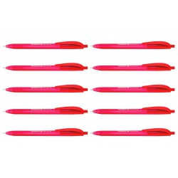Staedtler Ballpoint Pens 4230 M Red - Retractable Triangular - Box of 10