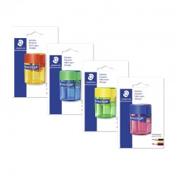 Staedtler Tub Rd Sharpener Assorted Colours - Box of 10
