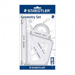 Staedtler Geometry Set 4pc Transparent