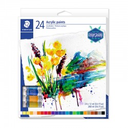 Staedtler 8500 Acrylic Paints - Assorted Colours - Box of 24