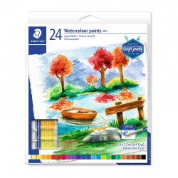 Staedtler 8880 Watercolour Paints - Assorted Colours - Box of 24