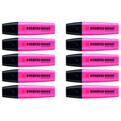 Stabilo Boss Highlighter Pink - Box of 10