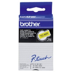 Brother TC-601 Black on Yellow Label Tape