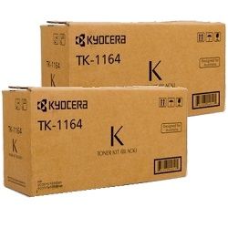 2 Pack Kyocera TK-1164 Genuine Bundle