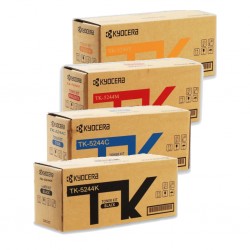 4 Pack Kyocera TK-5244 Genuine Toner Cartridges