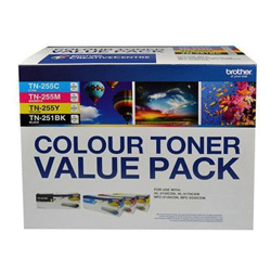 4 Pack Brother TN-251/TN-255 Genuine Value Pack