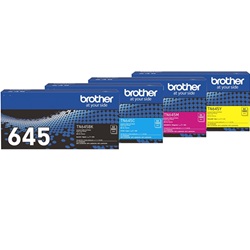 4 Pack Brother TN645 Genuine Toner Cartridges