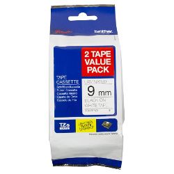 2 Pack Brother TZe-221 Genuine Value Pack