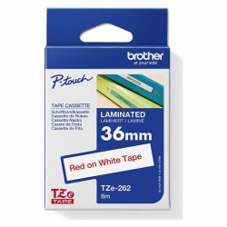 3 Pack Brother TZe-262 Red on White Tape - 36mm x 8m